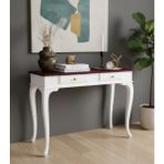 Wooding Mobilya 120 cm Masif Lükens Beyaz Ceviz Çalışma Masası - 120x80 - Beyaz - Ceviz