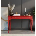 Wooding Mobilya 120 cm Masif Lükens Kırmızı Çalışma Masası - 120x80