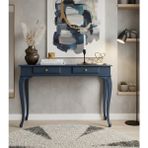 Wooding Mobilya 120 cm Masif Lükens Koyu Mavi Çalışma Masası - 120x80