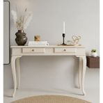 Wooding Mobilya 120 cm Masif Lükens Krem Çalışma Masası - 120x80