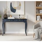 Wooding Mobilya 120 cm Masif Lükens Lacivert Çalışma Masası - 120x80