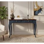 Wooding Mobilya 120 cm Masif Lükens Lacivert Ceviz Çalışma Masası - 120x80 - Lacivert - Ceviz