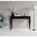 Wooding Mobilya 120 cm Masif Lükens Siyah Ceviz Çalışma Masası - 120x80 - Siyah - Ceviz