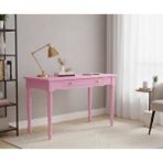 Wooding Mobilya 120 Cm Masif Pembe Tornalı Çalışma Masası