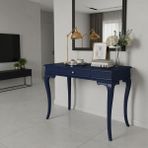 Wooding Mobilya 120 cm Masif Rustik Lacivert Dresuar