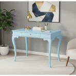Wooding Mobilya 120 cm Masif Rustik Mavi Çalışma Masası - 120x80