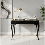 Wooding Mobilya 120 cm Masif Rustik Siyah Çalışma Masası - 120x80