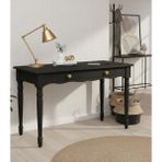 Wooding Mobilya 120 cm Masif Siyah Tornalı Çalışma Masası - 120x80