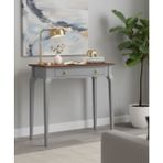 Wooding Mobilya 85 cm Masif Konik Gri Ceviz Dresuar - Gri - Ceviz
