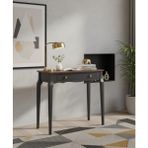 Wooding Mobilya 85 cm Masif Konik Siyah Ceviz Dresuar - Siyah - Ceviz