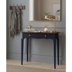 Wooding Mobilya 90 cm Masif Konik Lacivert Ceviz Dresuar - Lacivert - Ceviz