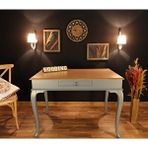 Wooding Mobilya Wooding 100 Cm Çekmeceli Masif Gri Naturel Çalışma Masası Gri - Naturel