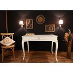 Wooding Mobilya Wooding 100 Cm Çekmeceli Masif Lake Beyaz Çalışma Masası