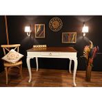Wooding Mobilya Wooding 110 Cm Çekmeceli Masif Beyaz Ceviz Çalışma Masası Beyaz - Ceviz