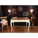 Wooding Mobilya Wooding 110 Cm Çekmeceli Masif Krem Naturel Çalışma Masası Krem - Naturel