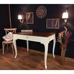 Wooding Mobilya Wooding 120 Cm Çekmeceli Masif Krem Ceviz Çalışma Masası Krem - Ceviz