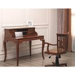 Wooding Mobilya Wooding 120 Cm Raflı Masif Çalışma Masası Ve Çalışma Koltuğu Takımı Ceviz