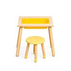 Wood&joy Ahşap Duyusal Etkinlik Merkezi Ve Tabure Seti - Sarı