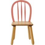 Wood&joy Makaron Sandalye - Naturel Ahşap - Pembe