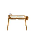 Wood&joy Woodnjoyl Ahşap Duyusal Çocuk Aktivite Masası + Rulo Kağıt - Beyaz