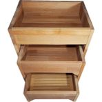 Woodlife Otel Açık Büfeleri Için Ahşap Ekmeklik 3 'lü Set - 1 Adet