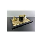 WOODMAR HOME Rattan Tepsi, Hazeran Sunum Tepsisi, Dekoratif Kutu, Sunumluk (HAZERAN) Siyah 20*30 Cm