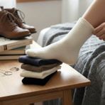Woodmen %100 Doğal Yünden Kışlık Çorap – El Yapımı, Unisex, Sıcacık Konfor Çorap Erkek Kadın Çorap Dört Çift - Standart