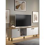 Wood’n Love Bohem Hira Ledli Tv Ünitesi - Konsol 3 Kapak 1 Bölme 160 Cm Dolaplı ( 3 Renkli Ledli ) Çam