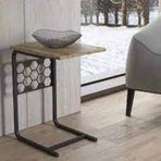 Wood'n Love Fabio Premium Altıgen Desen Metal C Siyah Sehpa