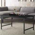 Wood'n Love Felix Premium Altıgen Desen Metal Ferforje Ayak Siyah Orta Sehpa