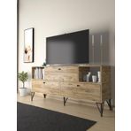 Woodn Love Mia 160 Cm Metal Ayaklı Tv Ünitesi - Konsol - Atlantik Çam / Siyah