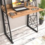 Woodn Love Odin Üçgen Metal Ayaklı Kitaplıklı Çalışma Masası - Atlantik Çam / Siyah Teşhir