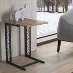 Wood'n Love Penna Premium Geometrik Desen Siyah Metal Sehpa