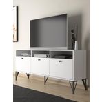 Wood'n Love Rhea 160 CM Dolaplı Minifiks Bağlantı Geniş TV Ünitesi - Konsol - Beyaz - Siyah