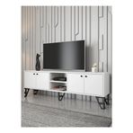 Wood'n Love Sofia 180 cm Beyaz-Siyah Tv Ünitesi