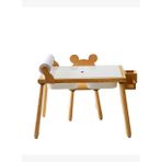 Woodnjoy Doğal Ahşap Rulo Aparatlı Duyusal Çocuk Aktivite Masası +1 Sandalye Seti