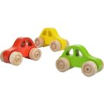 Woodnjoy Hareketli Ahşap Mini Araba - Sarı