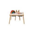 Woodnjoy Wood&Joy Doğal Ahşap Duyusal Çocuk Aktivite Masası + 1 Sandalye Seti