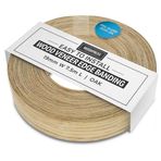 WoodPress® 19mm Gerçek Meşe Ütüyle Yapıştırılan Kenar – 7,5 m Rulo – Kolay Kendin Yap Uygulaması için Önceden Yapıştırılmış Ahşap Kaplama Bandı – Standart Bir MDF Panelin Kenarını Kaplar