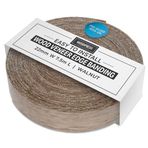 WoodPress® 22mm Gerçek Ceviz Ütüyle Yapıştırılan Kenar – 7,5 m Rulo – Kolay Kendin Yap Uygulaması için Önceden Yapıştırılmış Ahşap Kaplama Bandı – Standart Bir MDF Panelin Kenarını Kaplar