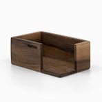 Woodsaka Ceviz Ağacı Kartvizitlik - Masaüstü Aksesuar- 98mm X 67mm X 45mm