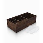Woodsaka Gobi Ahşap Masaüstü Kartvizitlik - Büyük - 208mm X 104mm X 60mm Ceviz
