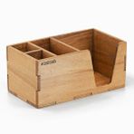 Woodsaka Kayın Ağacı Masaüstü Organizer - 180mm X 96mm X 83mm