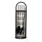 WOODSHUT SGSS-38024 5 Li Lüx Ithal İnox Standlı Şömine - Soba Maşa Takımı Aksesuar Seti