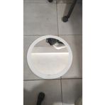 Woodstore Beyaz Dekoratif Yuvarlak Antre Hol Koridor Duvar Salon Mutfak Banyo Wc Ofis Aynası 45 Cm
