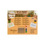 WoodStory Ahşap Boyanabilir Uçak Maketi 10'lu Set | Montessori Etkinlik Boyama Oyuncağı | Anaokulu Hobi ve Sanat Etkinliği