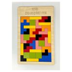 WoodStory Ahşap Tetris Oyunu Blok Puzzle Zeka Oyuncağı Montessori Beceri Gelişimi El Beceri Oyuncağı Eğitici