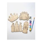 WoodStory Çocuklar İçin Kendin Yap Kendin Boya Ahşap Boyama Seti Eğitici Montessori