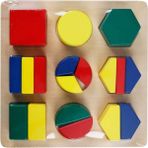 Woody Ahşap Bultak Parçalı Geometrik Şekiller - Ahşap Desenli