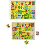 Woody Alfabe Resimli Ahşap Puzzle